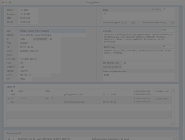Base de suivi du Guide InterMédia – Base de données de suivi de publication du Guide InterMédia
