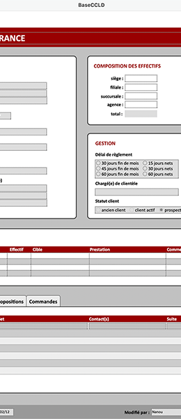 CRM page client – Création et développement d’un outil interne de CRM pour un cabinet de recrutement