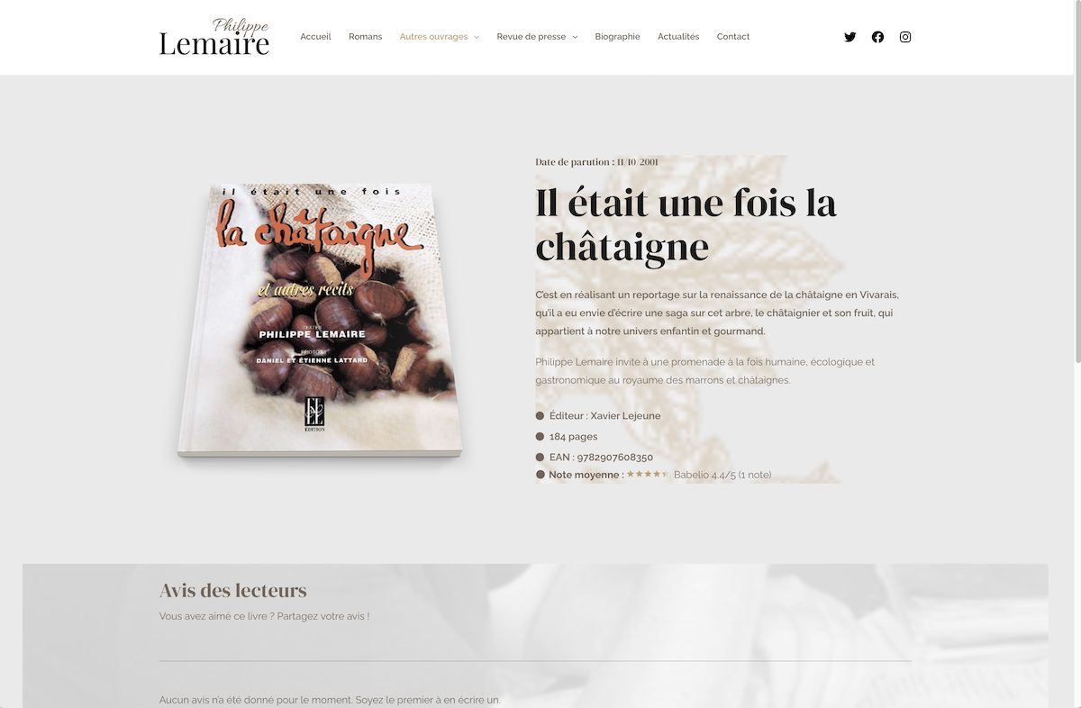 Site web du romancier Philippe Lemaire - page autres ouvrages