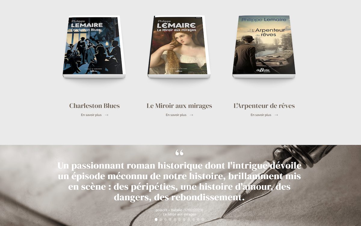 Site web du romancier Philippe Lemaire - page témoignage