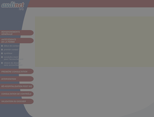 Module Audinet IVG  – Conception de l’interface du module et déclinaison par spécialités (IVG, néonat., périnat.)