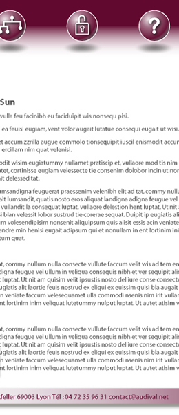 Site web Audival – Conception du site web : interface graphique, déclinaison des pages, définition de l’arborescence