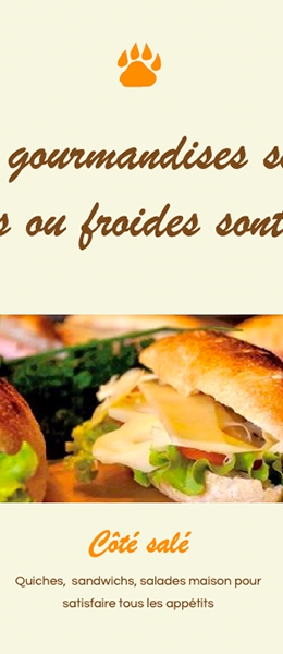 Panda Café page menu - Création du site web de Panda Café, une chaîne de cafés cosy proposant boissons chaudes, gourmandises et ambiance chaleureuse