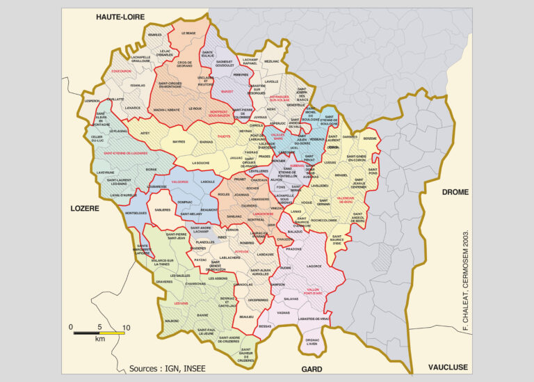 Carte du découpage administratif de l’ensemble des communes relevant du champ d‘action du sithere — création graphique réalisée par emmanuelle lemaire