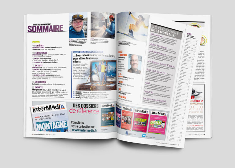 Création d'un bandeau promotionnel interne pour le magazine thématique intermédia — création graphique réalisée par emmanuelle lemaire