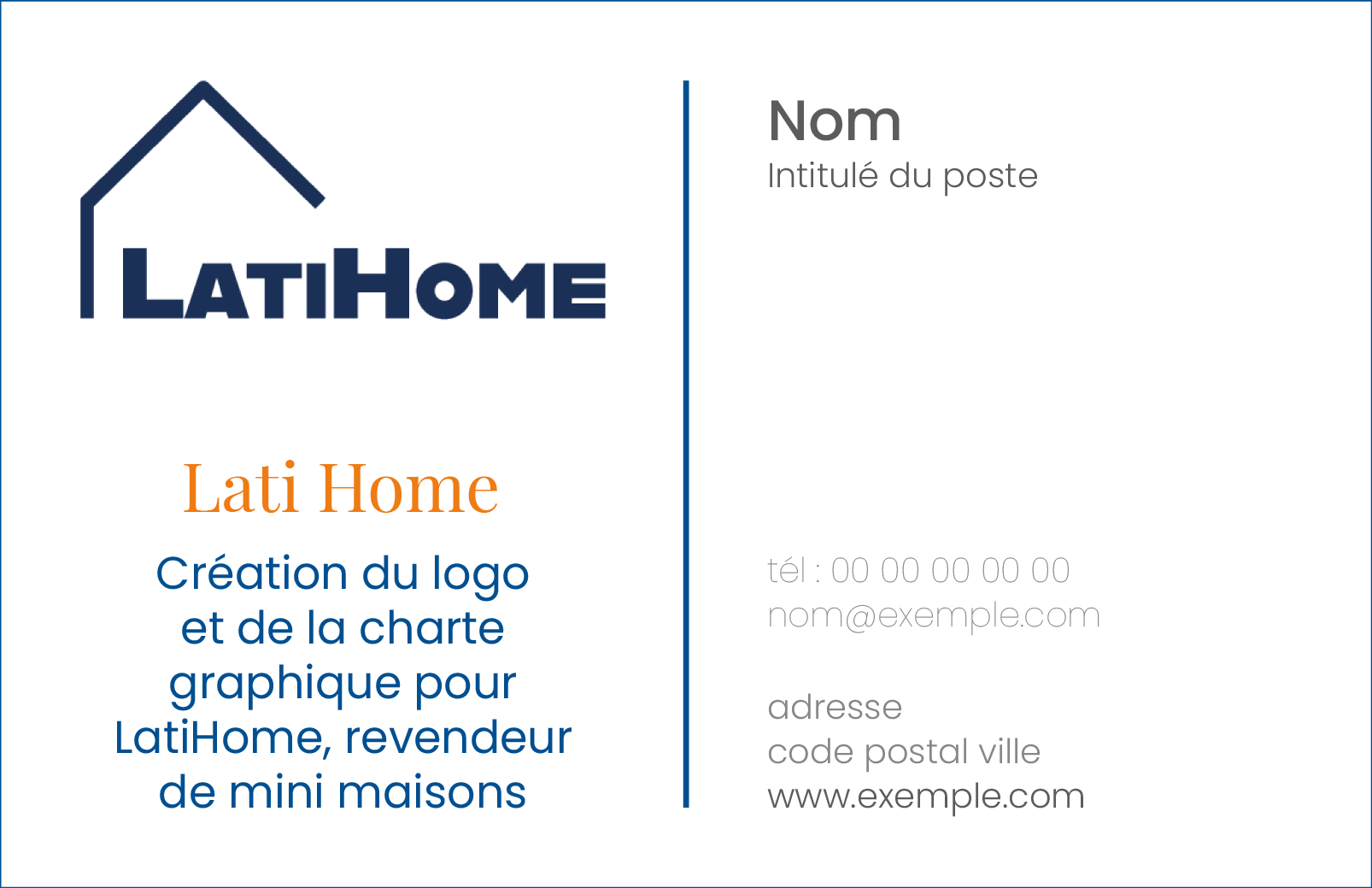 Logo et charte graphique LatiHome – identité visuelle, création Elem’Com, portfolio identité visuelle